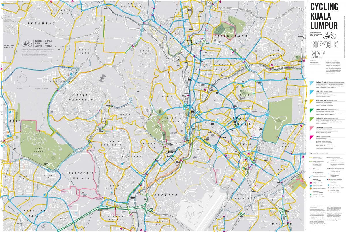 Карта велосипедных дорожек Куала-Лумпура (КЛ)