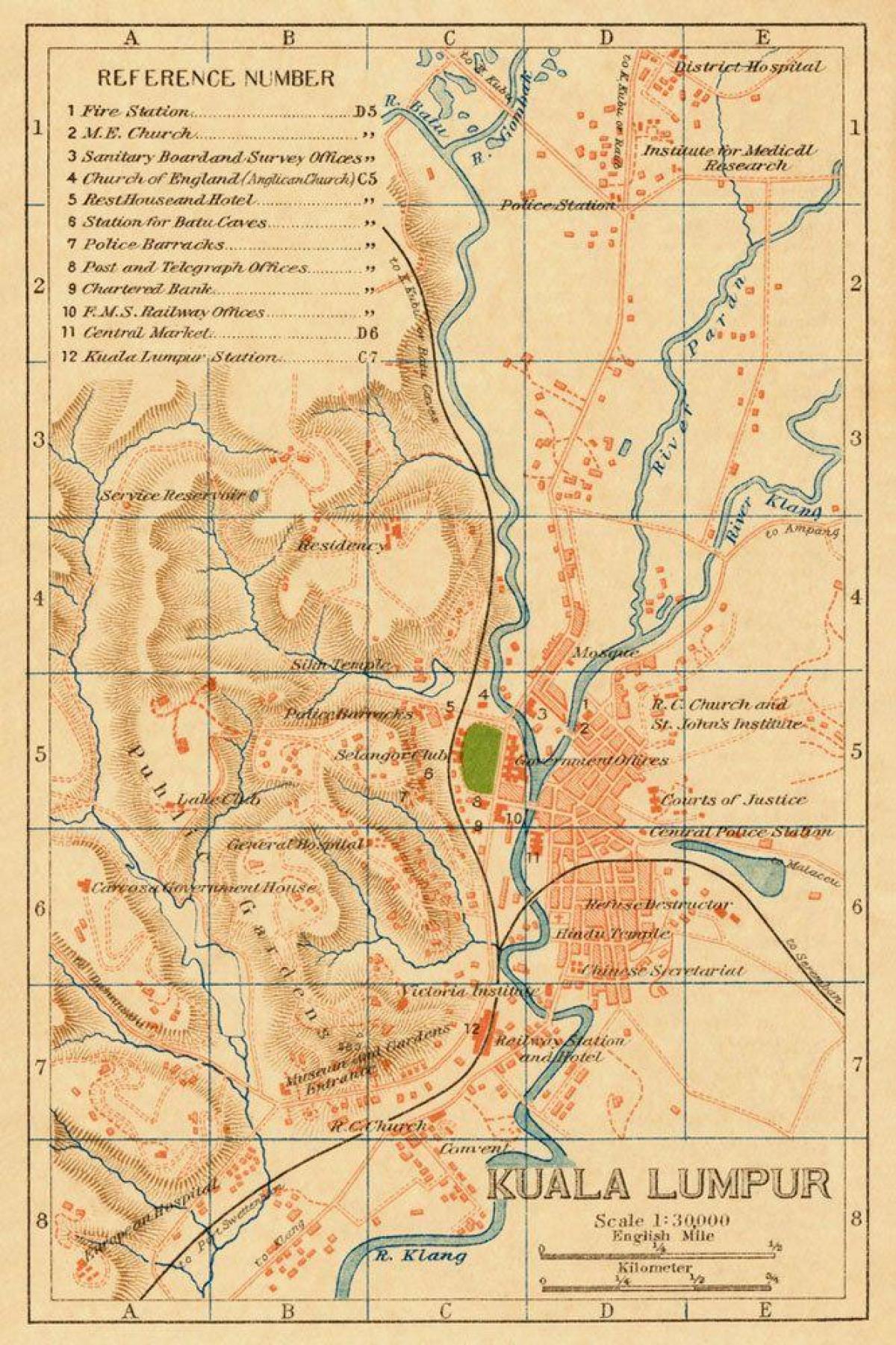 Историческая карта Куала-Лумпура (KL)